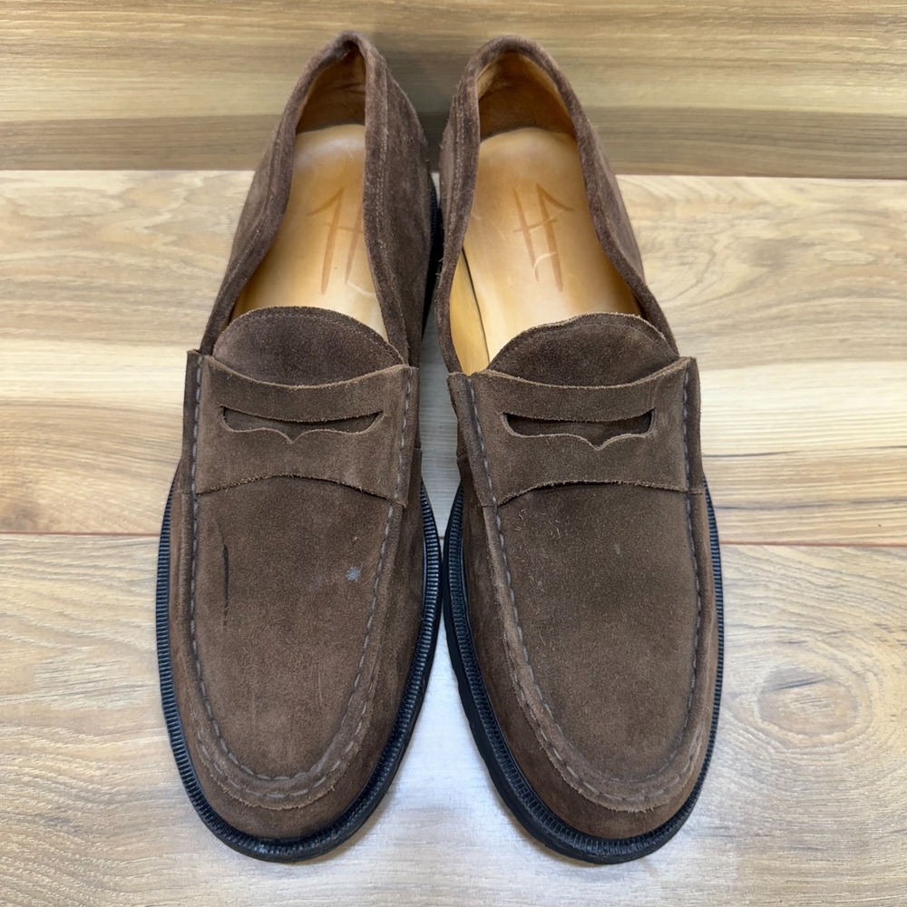 J Harvey Lug One Suede Loafers Mens 13 Brown Suede Light Weight Shoes - Picture 4 of 12